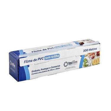 Imagem de Filme Pvc Transparente | c/ Trilho Cortador | 28cm X 300m