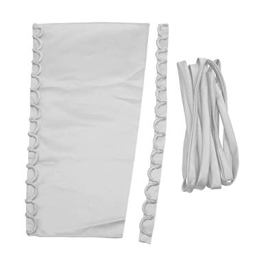 Imagem de 3 pçs/conjunto de espartilho de cetim kit de substituição com zíper vestido de casamento de renda nas costas tecido DIY artesanato vestido de casamento acessórios materiais (cinza claro)