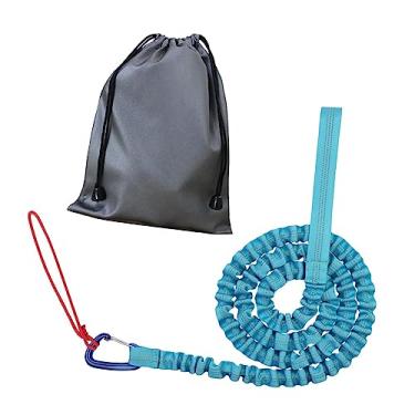 Imagem de Amagogo Corda Elástica para Reboque de Bicicleta Puxar Corda Equipamento de Segurança Atrás Do Acessório Corda de Tração de Nylon Portátil Elástico para, Azul