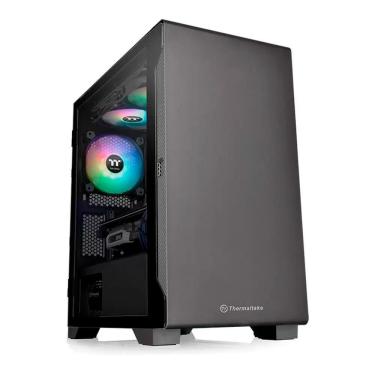 Imagem de Gabinete TT S100TG Micro Case Temp.glass BLK 600W WHT CA-3Q9-60S1WZ-00
