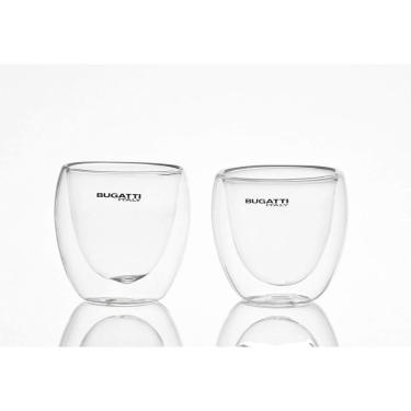 Imagem de Conjunto 2 Copos De Café Chá Licor Parede Dupla 80ml Bugatti