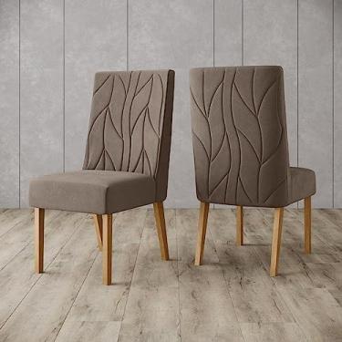 Imagem de Kit 2 Cadeiras Eloá Nature/marrom Amêndoa