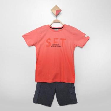 Imagem de Conjunto Infantil Curto Colorittá Summer Days Camiseta E Bermuda Menin