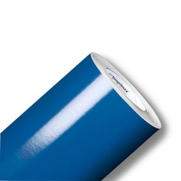 Imagem de Vinil Adesivo 4 metros x 50cm Azul Médio A Prova D'água Para Envelopamento de Geladeira Móveis
