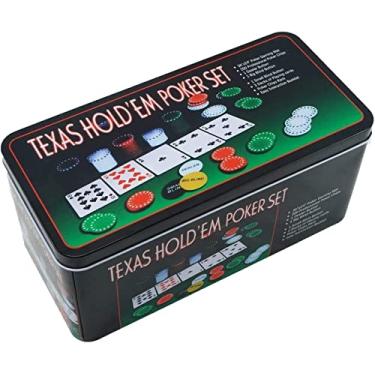 Imagem de Conjunto de poker com caixa, fichas de poker. (200 fichas)