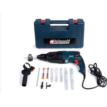 Imagem de Martelo Rotativo, Reversível 960W, 3 Joules, SDS Plus, Perfuração, Percussão e Cinzelamento, Inclui Brocas e Mandril com Chave, Maleta de Transporte, Rotação e Velocidade Variável