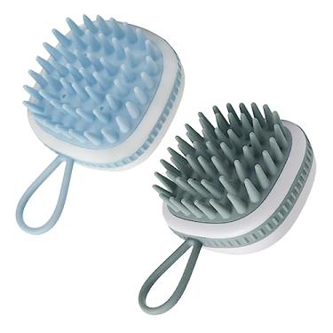 Imagem de Ipetboom 3 Pecas escova de shampoo de silicone escova couro cabeludo escova de couro cabeludo molhado e seco massageador xampu escova de banho bebê escova de massagem