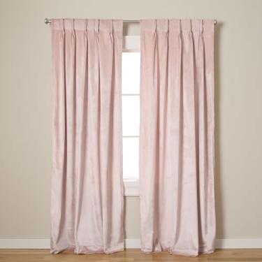 Imagem de Exclusive Home Curtains Par de painéis de veludo PP, 243 cm de comprimento, blush