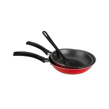 Imagem de Conjunto de Frigideiras Multiflon Gourmet com Revestimento Antiaderente Ultra 7 Vermelha - 2 Peças