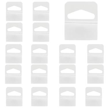 Imagem de Rierdge 1200 peças, 30 mm x 35,5 mm, etiquetas autoadesivas de plástico transparente, abas de pasta suspensa, abas adesivas de PVC para exibição de parede, itens de venda a retalho