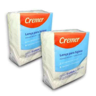 Imagem de Lenço De Banho e Higiene Cremer Pacote Com 100 Unidades (2 Pacotes Com 50 Unidades)