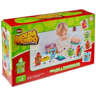 Imagem de Bonecos Divertidos II 23 Peças Molda Mundo da Dismat - Kit de Massinha de Modelar com Bonecos, Estimula Criatividade, Relaxamento e Desenvolvimento de Habilidades Motoras
