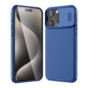 Imagem de Capa Anti Impacto Nillkin Modelo CamShield Pro Compatível com iPhone 15 Pro Max - Azul