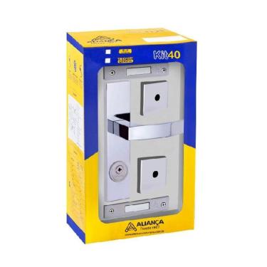 Imagem de fechadura tetra quadratta curva 3x1 espelho s40 cromado alianca