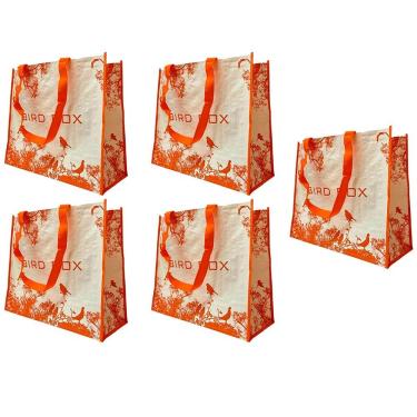 Imagem de Bolsa Ecobag Kit 5 Uni Sacola De Ombro Reutilizavel Compras Mercado Dobravel Portatil