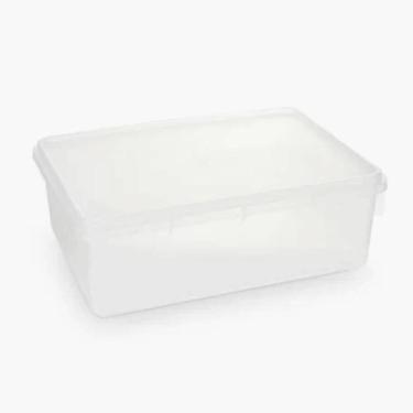 Imagem de Caixa Organizadora Plástica Retangular 3,5L com Tampa Plasvale Brinquedos Closet