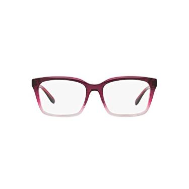 Imagem de Emporio Armani Óculos de sol feminino Ea3219f Low Bridge Fit Cat Eye, Lente degradê violeta/cinza/demonstração, 54 mm