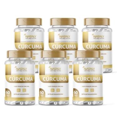 Imagem de Kit Com 06 - Cúrcuma 95% Curcumina 60 Capsulas de 500mg Nataly