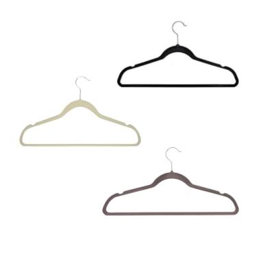 Imagem de Kit com 3 Cabides de Veludo Infantil Preto 30x21cm Altaluce