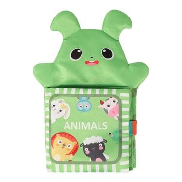 Imagem de MERIGLARE Brinquedo do bebê livro de pano animal do bebê interativo livro do enrugamento não pode rasgar e morder para o jogo interação aniversário companheiro, lagarta pequena