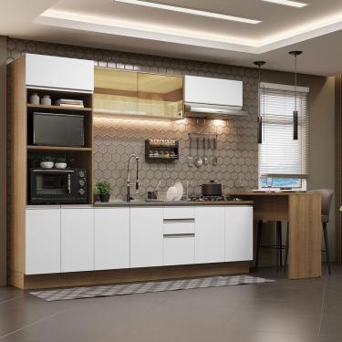 Imagem de Cozinha 315001 Com Armário, Balcão E Bancada Rustic/Branco