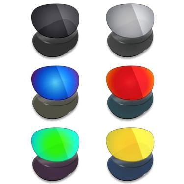 Imagem de Mryok 6 pares de lentes polarizadas de substituição para óculos de sol Ray-Ban New Wayfarer RB2132 - preto furtivo/vermelho fogo/azul gelo/titânio prateado/verde esmeralda/ouro 24K