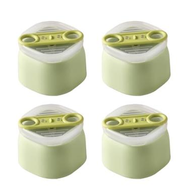 Imagem de Chenshuo Máquina de gelo ASilicone com tampa, moldes grandes de picolé, moldes de sorvete de liberação fácil, molde para fazer picolé para coquetéis, café e suco, 4 peças (verde)