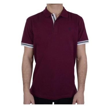 Imagem de Camisa Polo Masculina Dudalina MC Piquet Bordô - 774304952-Masculino