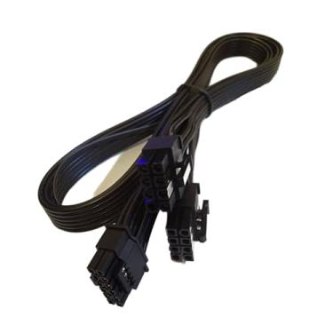 Imagem de lilila-ree Cabo de CPU para PSU EVGA, CPU 8 pinos macho para CPU 8 pinos (4 + 4 destacáveis) macho EPS-12V adaptador de alimentação para placa-mãe 25 polegadas (63 cm), preto