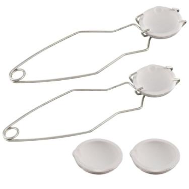 Imagem de Framendino, Kit de 6 unidades de cadinho com 2 unidades de pinças para cadinho e 4 unidades de cadinho de quartzo pequeno de 5 cm para fundição, refinação, ouro, prata, alumínio, cobre, latão para