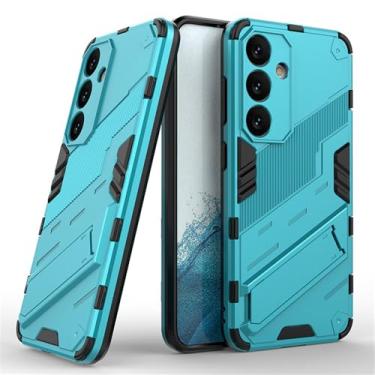 Imagem de Capa para Samsung Galaxy S21 S22 S23 S24 Plus Ultra FE à prova de choque híbrida dupla camada Kickstand capa A05 A05S A15 A25 A35 A55, azul, para S21 Ultra