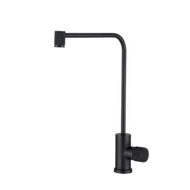 Imagem de Torneira de pia de cozinha de cobre cinza Gun com rotação de 360 °, purificador de água fria simples, filtros de torneira, purificador, torneira direta para beber, preta, preta 1