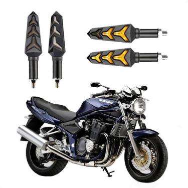 Imagem de KIT 4 Seta Sequencial Pisca de Led Universal Modelo P09S Estrela Moto 