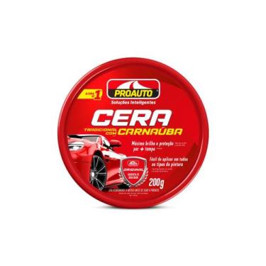 Imagem de Cera Automotiva Carnaúba Brilho Proteção Carro Proauto 200g