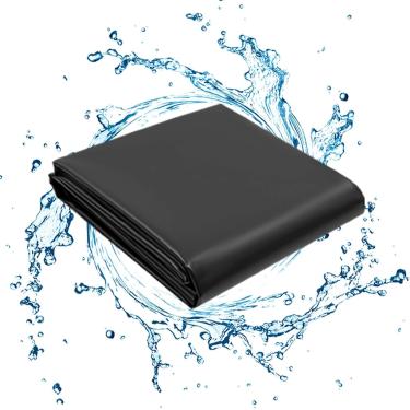 Imagem de Forro de lagoa para filme de cesta de flores, 3,3X3,3FT 10X20FT 16,5X26FT Streams Fountains Membrane, 23X29,5FT 29,5X39FT 36X46FT 6Mil Forro de lagoa, preto, 11X15m