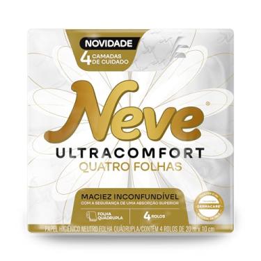 Imagem de Neve Papel Higiênico Ultracomfort, Folha Quádrupla, 20m, 4 rolos