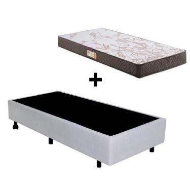 Imagem de Box Solteiro Resistente Branco + Colchão Ecoflex Espuma D23 - Cama inH