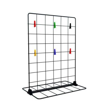 Imagem de Memory Board de Mesa Painel de Fotos Tela Aramada 30x40 Preto com Pren