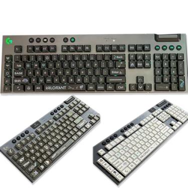 Imagem de LWAILJH G915TKL G815 G915 PBT Preto Fearless Original Keycaps (109 Teclas, PBT)
