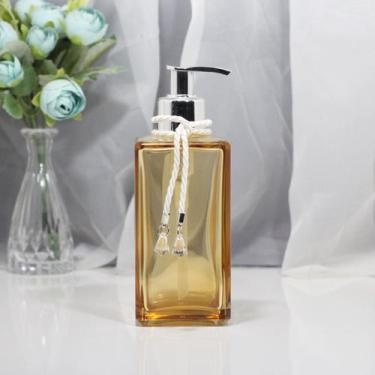 Imagem de Saboneteira Liquida de Vidro Dg Ambar Porta Sabonete Liquido - Magazin