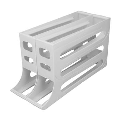 Imagem de Organizador de Rolo de Ovo, Recipiente de Ovo de Rolamento Automático Quatro Camadas Reutilizável Bandeja de Ovo Organizador Cestas de Ovo Rack de Armazenamento de Ovo para