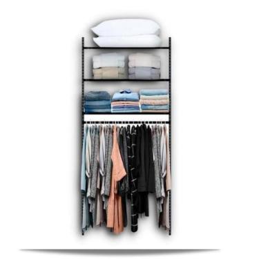 Imagem de Arara de parede plus - 1,00 Smart Black - Casa Expressa