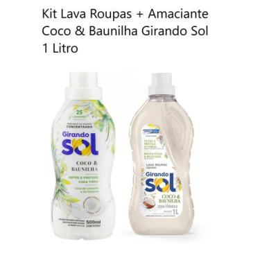 Imagem de Kit Lava Roupas + Amaciante Coco & Baunilha Girando Sol 1 Lt