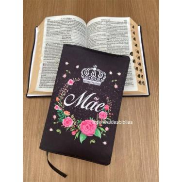 Imagem de Bíblia sagrada Mãe coroa Letra Hiper gigante com Harpa avivada e corin