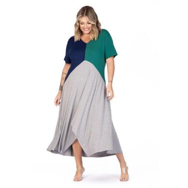 Imagem de Vestido Midi Plus Size Jessica - MISS MASY PLUS, Marinho, 34310, XXG