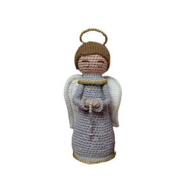 Imagem de Anjo da guarda delicado amigurumi feito a mão - Mundo Azul E Rosa