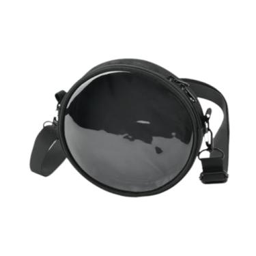 Imagem de AsrMyjcx Estojo portátil para tocadores de CD Estojo para tocadores de CD Somente estojo Alça de ombro ajustável redonda Bolsa de armazenamento para tocadores