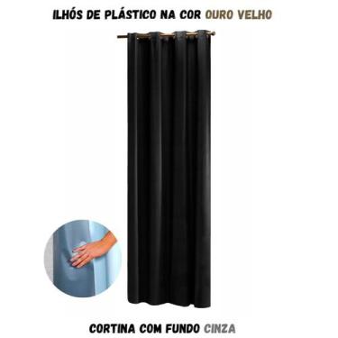 Imagem de Cortina Blackout para Sala ou Quarto PVC (plástico) UMA FOLHA Rústica 