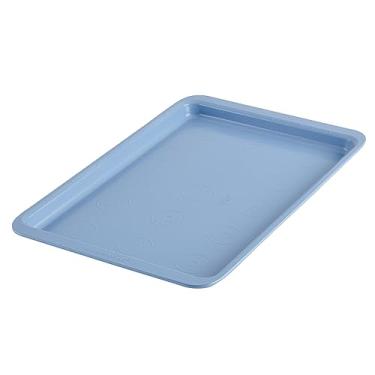 Imagem de Farberware Easy Solutions Assadeira antiaderente para biscoito/assadeira com zonas de queda e marcas de porção, 28 cm x 43 cm - azul