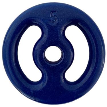 Imagem de Anilha Emborrachada Fitness 5 Kg Azul